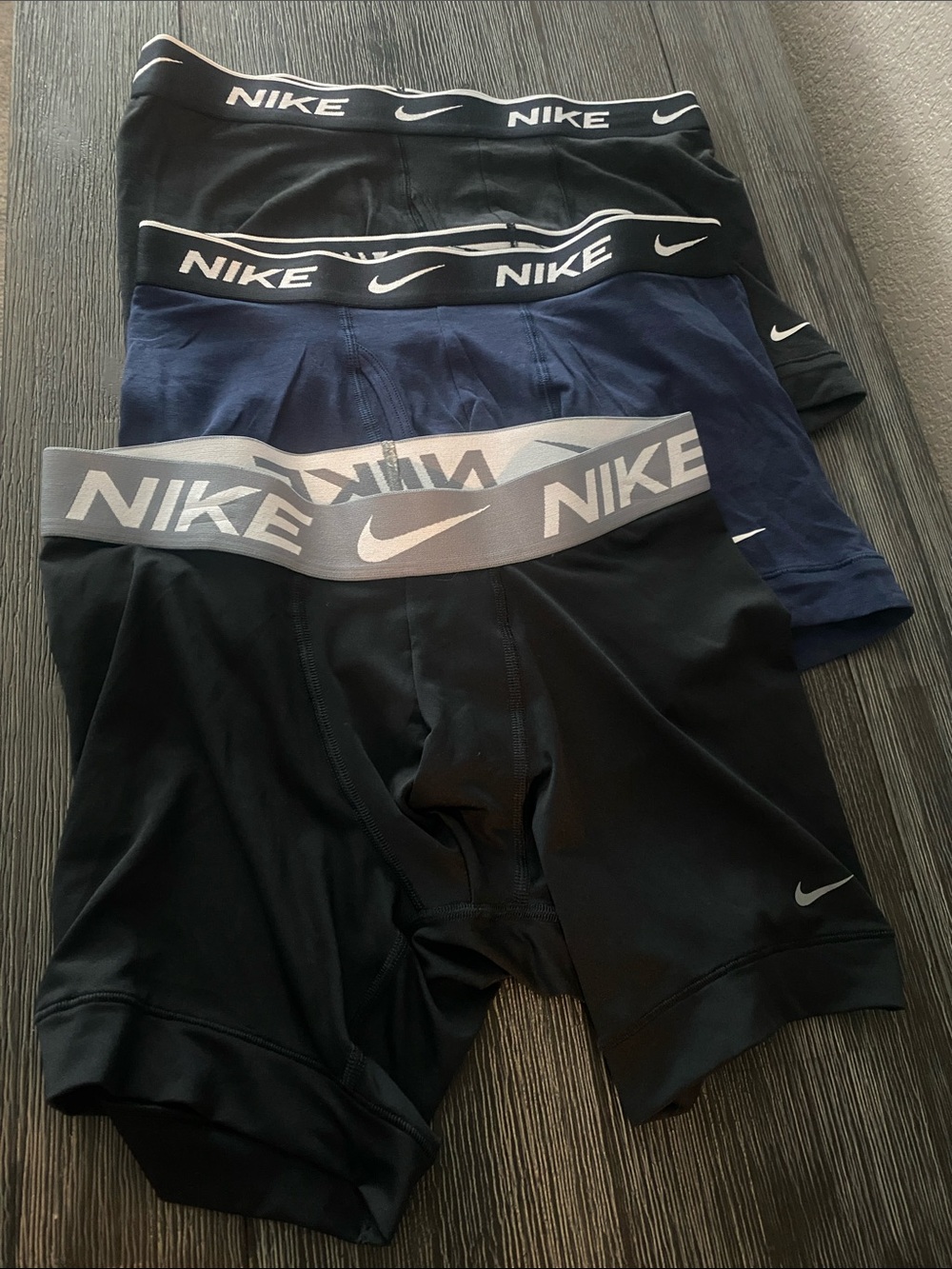 New Men's NIKE Set Of 3 Dri Fit Cotton Blend Trunks Size S